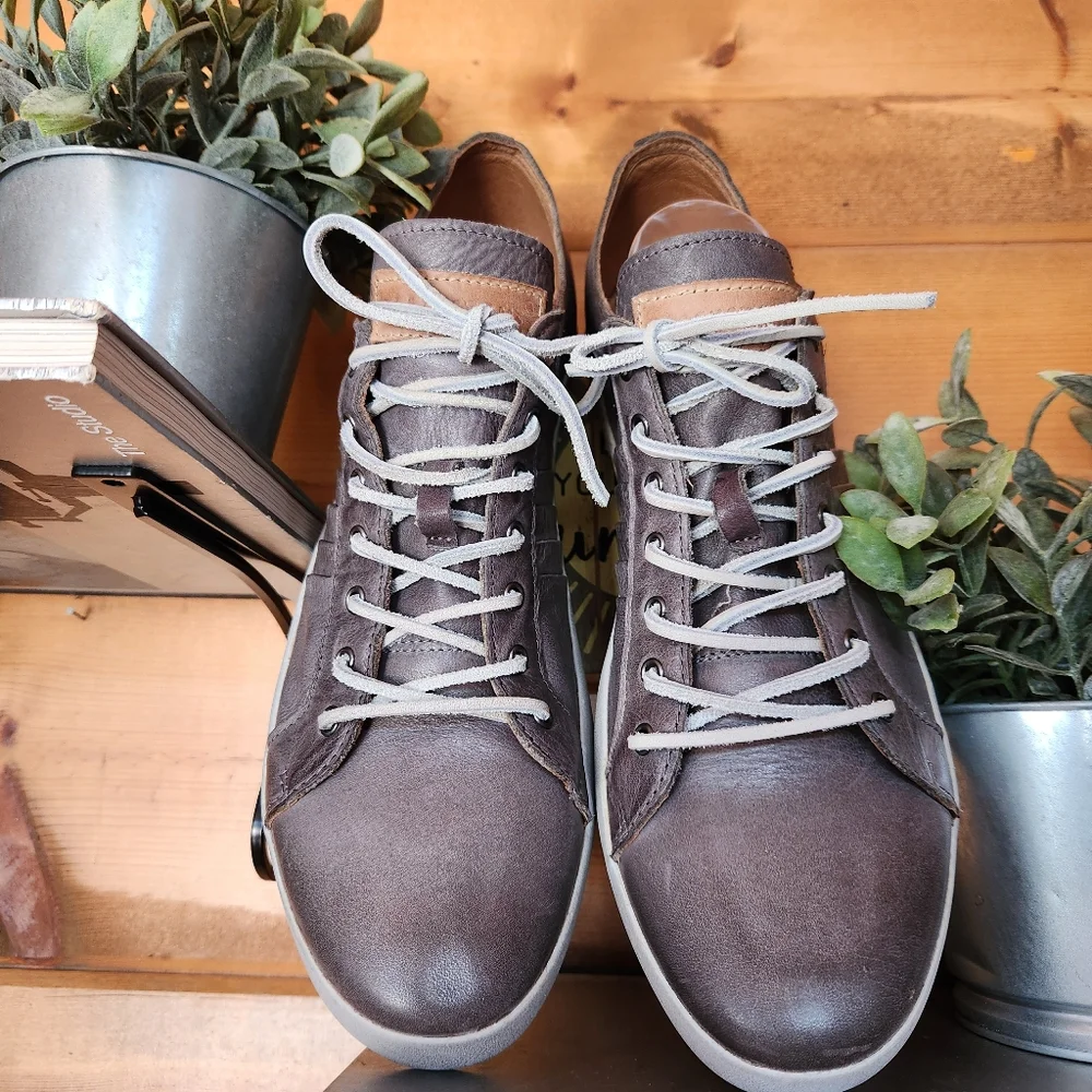 Blackstone JM11 Charcoal‎ Gray Leather Sneakers Dutch Shoes Throwback Sz 47 / 13